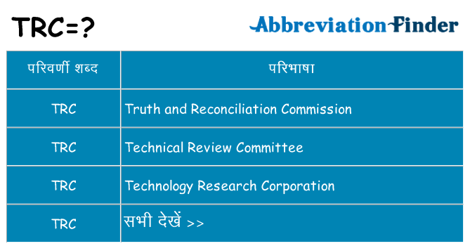 trc का क्या अर्थ है