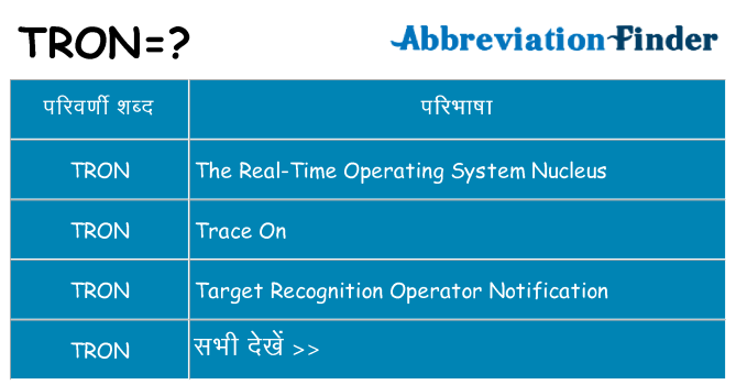 tron का क्या अर्थ है