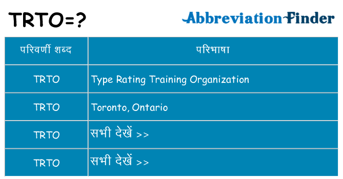 trto का क्या अर्थ है