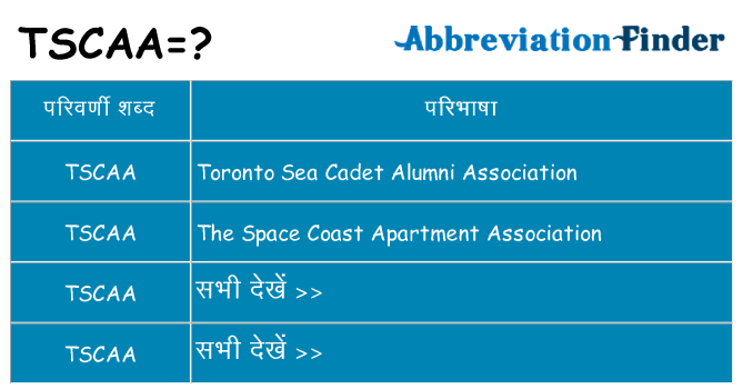 tscaa का क्या अर्थ है