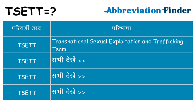 tsett का क्या अर्थ है