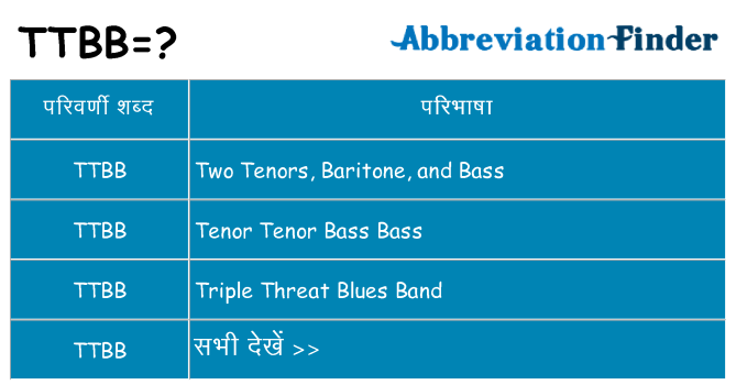 ttbb का क्या अर्थ है