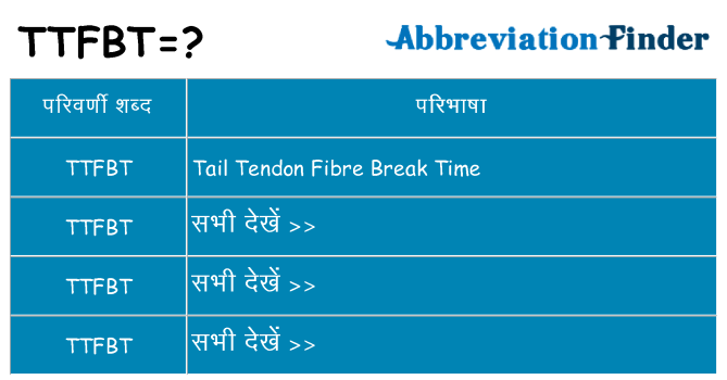 ttfbt का क्या अर्थ है
