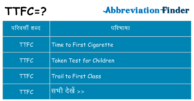 ttfc का क्या अर्थ है