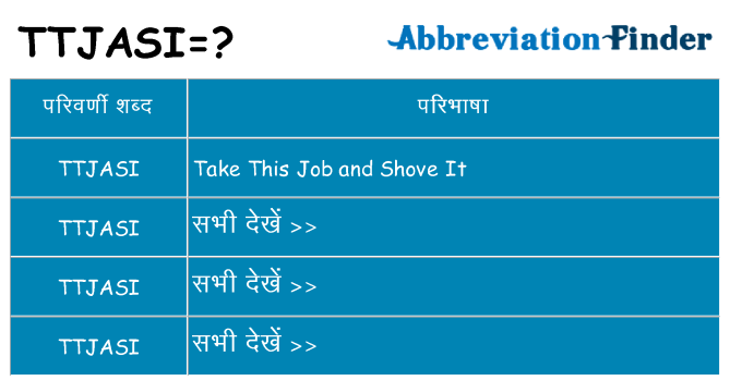 ttjasi का क्या अर्थ है