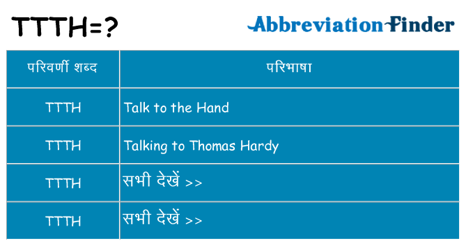 ttth का क्या अर्थ है