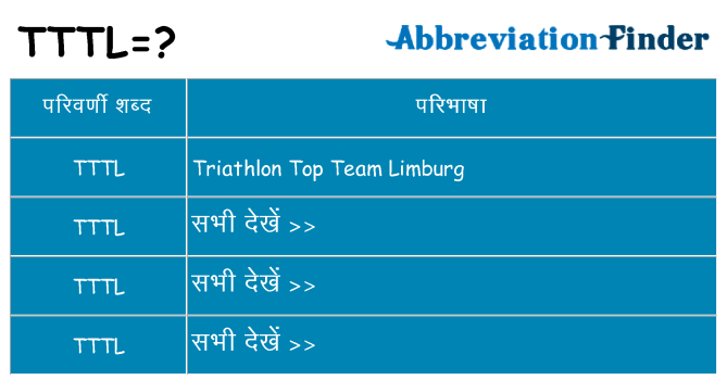 tttl का क्या अर्थ है