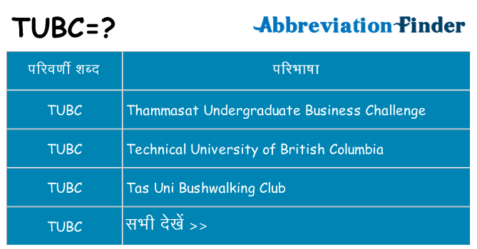 tubc का क्या अर्थ है