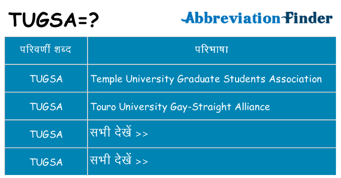 tugsa का क्या अर्थ है
