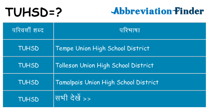 tuhsd का क्या अर्थ है