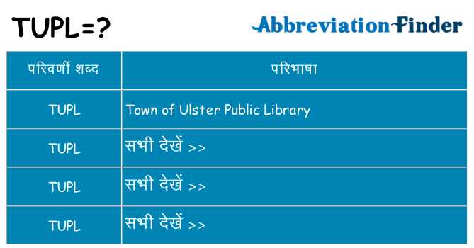 tupl का क्या अर्थ है
