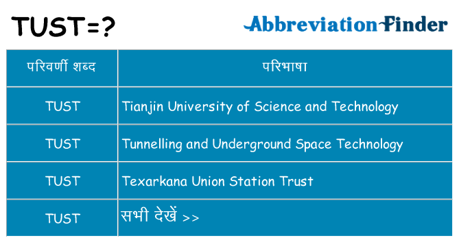 tust का क्या अर्थ है