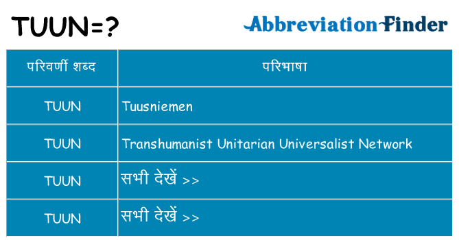tuun का क्या अर्थ है