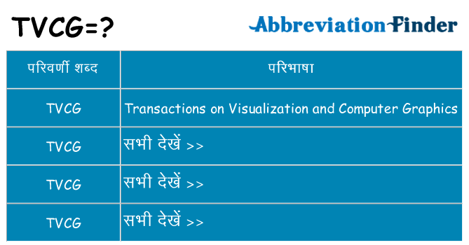 tvcg का क्या अर्थ है