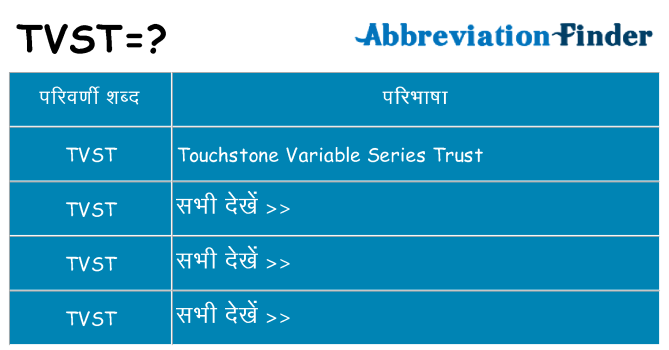 tvst का क्या अर्थ है