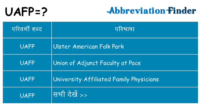 uafp का क्या अर्थ है