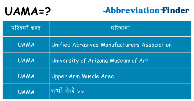 uama का क्या अर्थ है