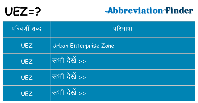 uez का क्या अर्थ है