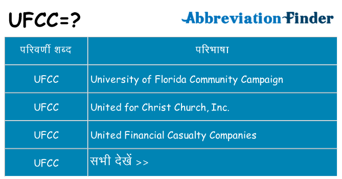 ufcc का क्या अर्थ है