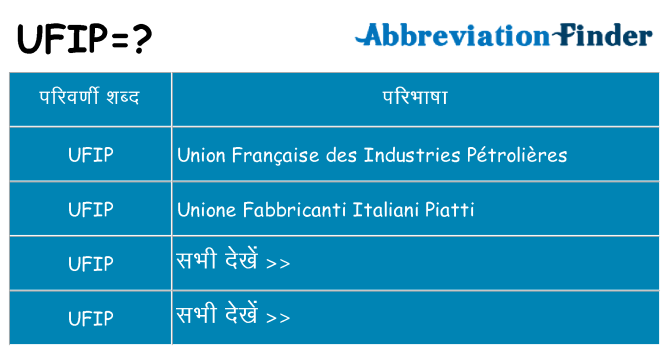 ufip का क्या अर्थ है