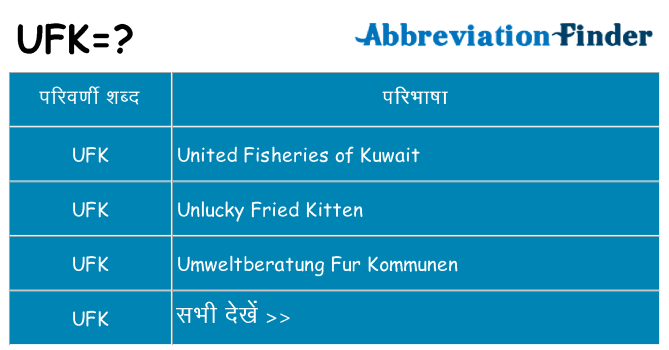 ufk का क्या अर्थ है