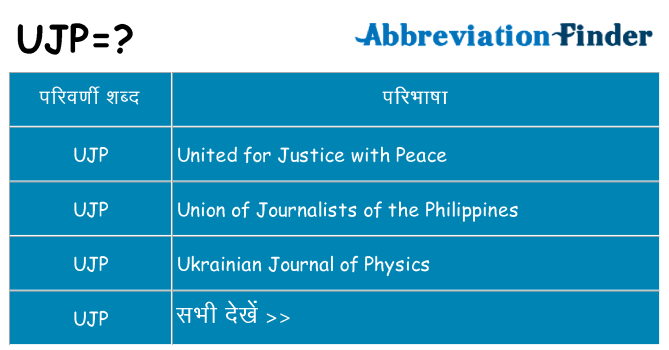 ujp का क्या अर्थ है