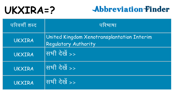 ukxira का क्या अर्थ है