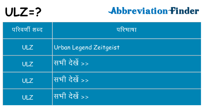 ulz का क्या अर्थ है