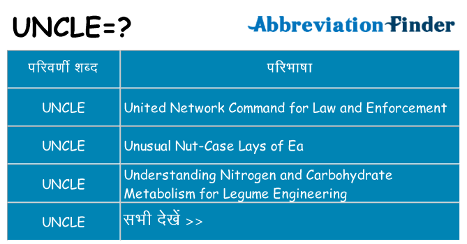 uncle का क्या अर्थ है