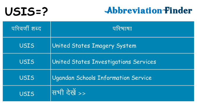usis का क्या अर्थ है