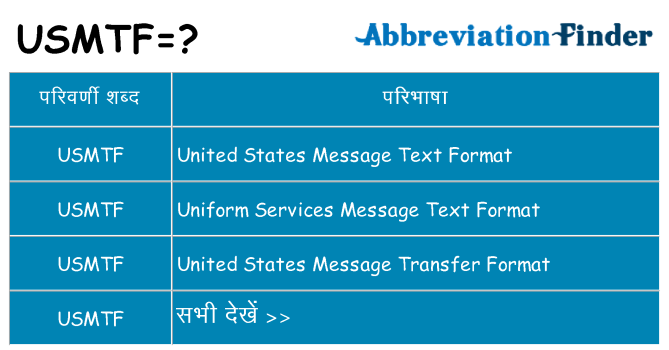 usmtf का क्या अर्थ है
