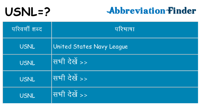 usnl का क्या अर्थ है
