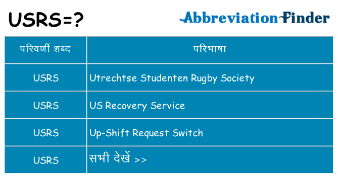 usrs का क्या अर्थ है