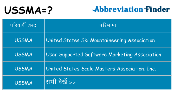 ussma का क्या अर्थ है