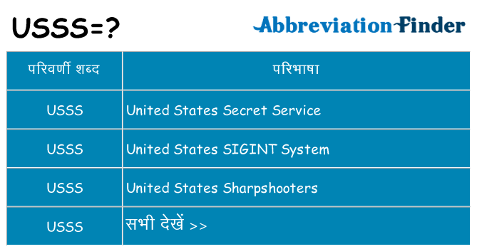 usss का क्या अर्थ है