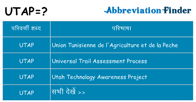 utap का क्या अर्थ है