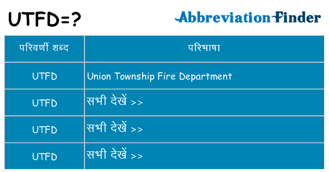 utfd का क्या अर्थ है