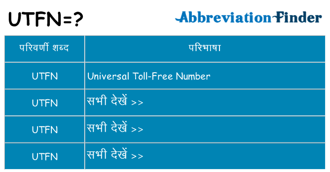 utfn का क्या अर्थ है