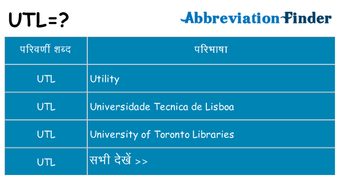 utl का क्या अर्थ है