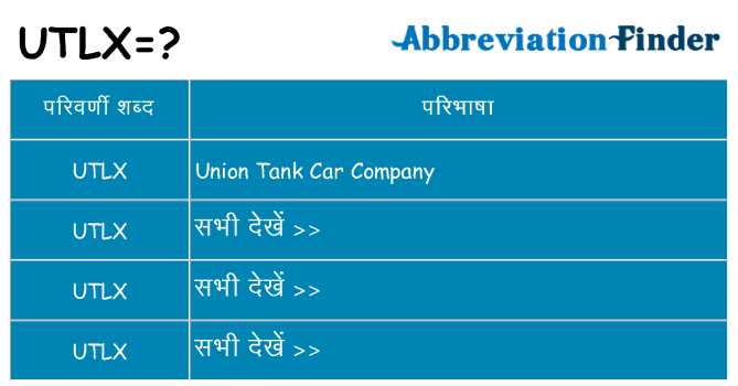 utlx का क्या अर्थ है
