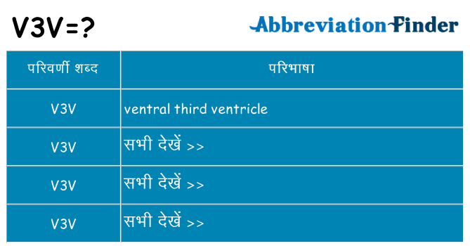v3v का क्या अर्थ है
