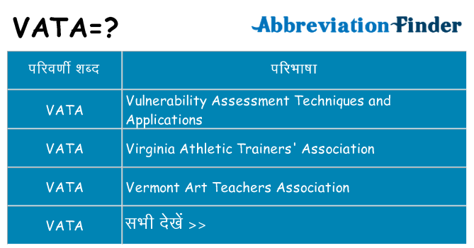 vata का क्या अर्थ है