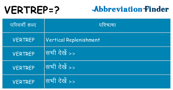 vertrep का क्या अर्थ है