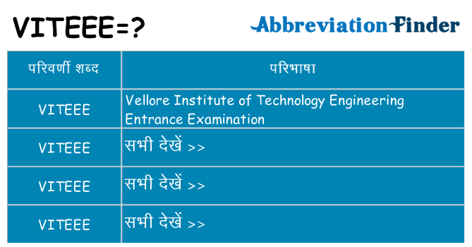 viteee का क्या अर्थ है