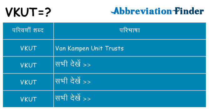 vkut का क्या अर्थ है