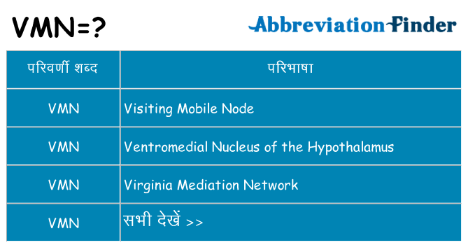 vmn का क्या अर्थ है
