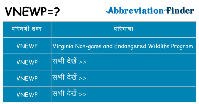 vnewp का क्या अर्थ है