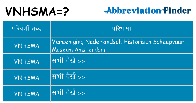 vnhsma का क्या अर्थ है