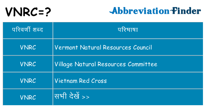 vnrc का क्या अर्थ है