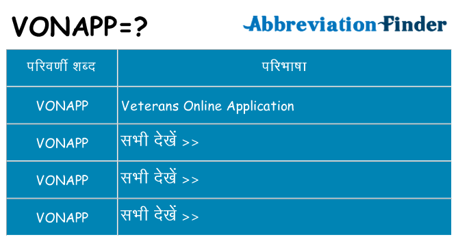vonapp का क्या अर्थ है